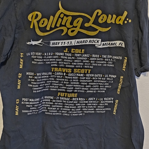 Rolling Loud Hip-Hop Tour T-Shirt - Picture 7 of 8